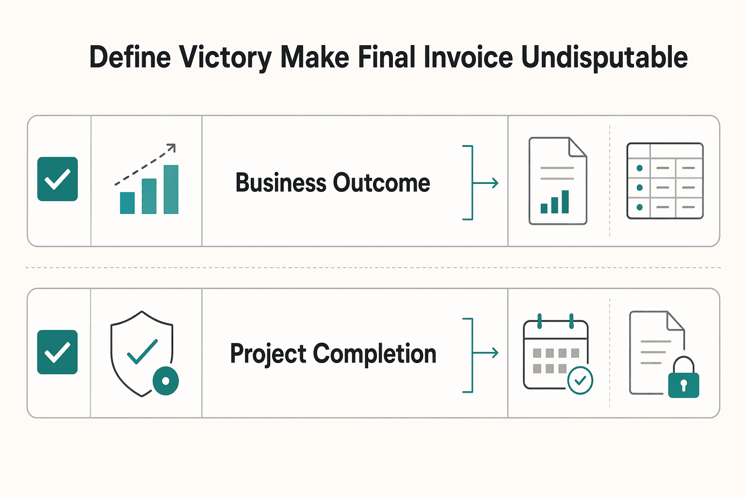 Diagram showing Pillar 3: Define the Victory (And Make Your Final Invoice Undisputable) for How to Write a Creative Brief for a Design Project.