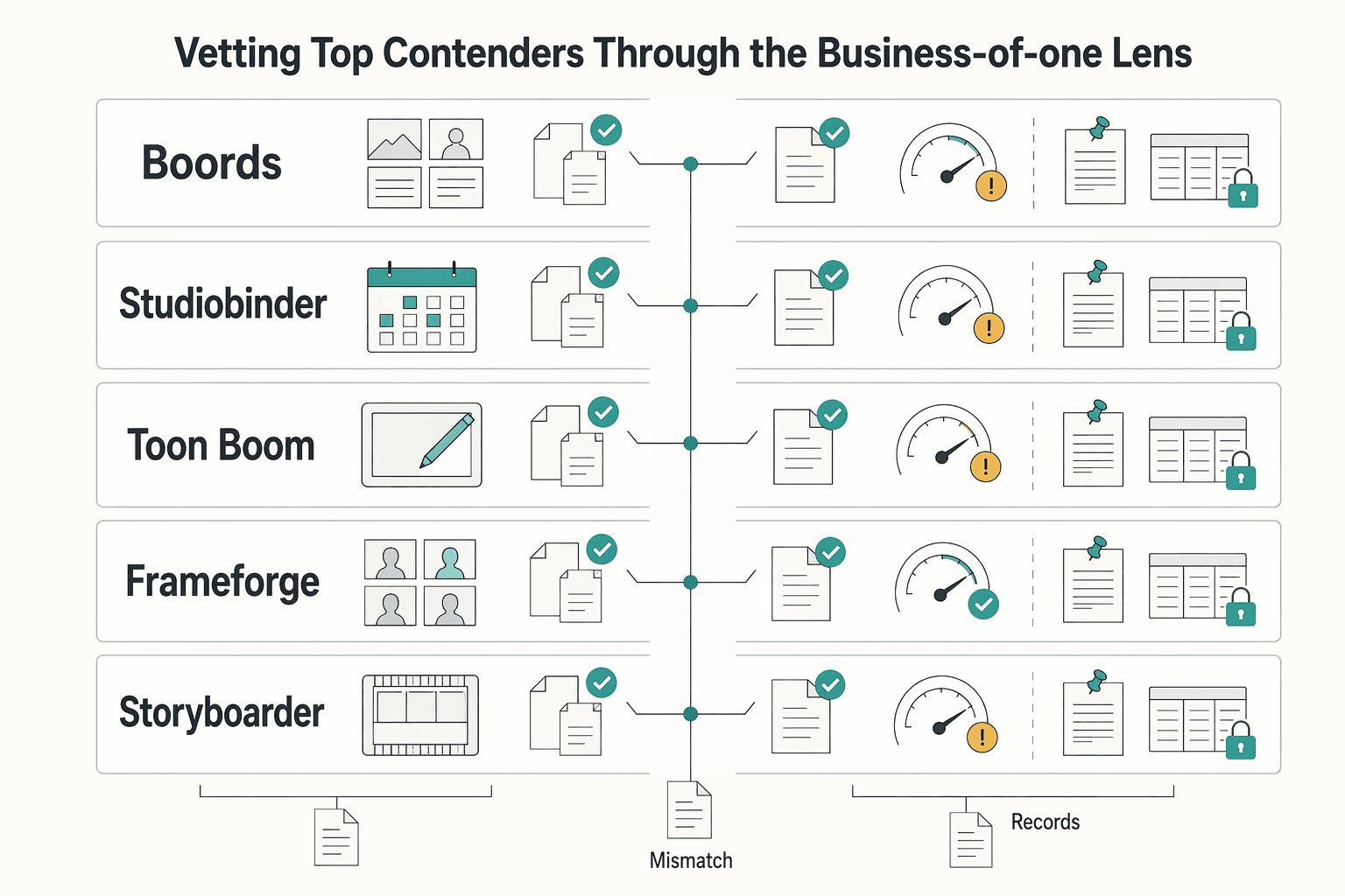Diagram showing The Shortlist: Vetting Top Contenders Through the Business-of-One Lens for Best Storyboarding Software for Freelancers Who Need Clean Handoffs.
