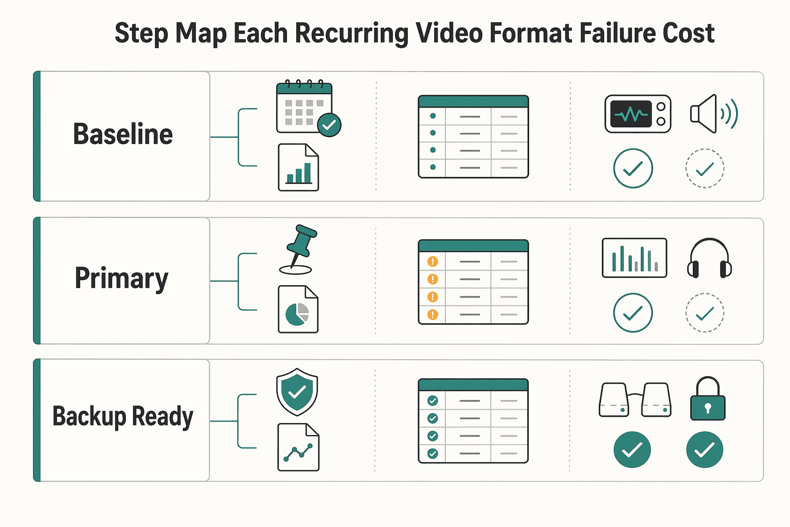 Diagram showing Step 1. Map each recurring video format to failure cost before you buy anything for How to Record High-Quality Audio for Your Videos.