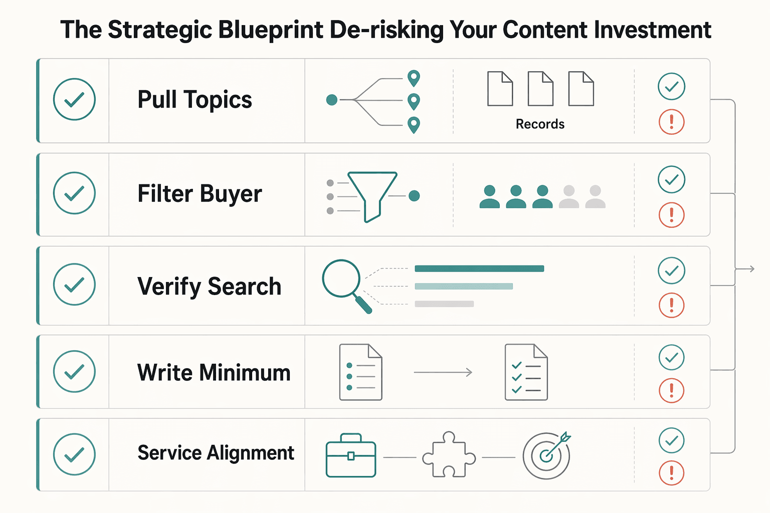 Diagram showing Stage 1: The Strategic Blueprint (De-Risking Your Content Investment) for How to Optimize YouTube Videos for Search as a Business Owner.