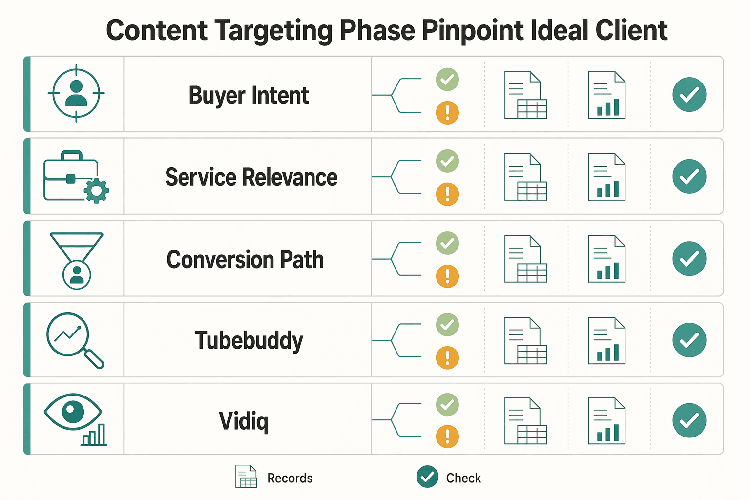 Diagram showing Stage 2: The Content Targeting Phase - Pinpoint Your Ideal Client for Best YouTube Keyword Research Tools for Client-Focused Channels.