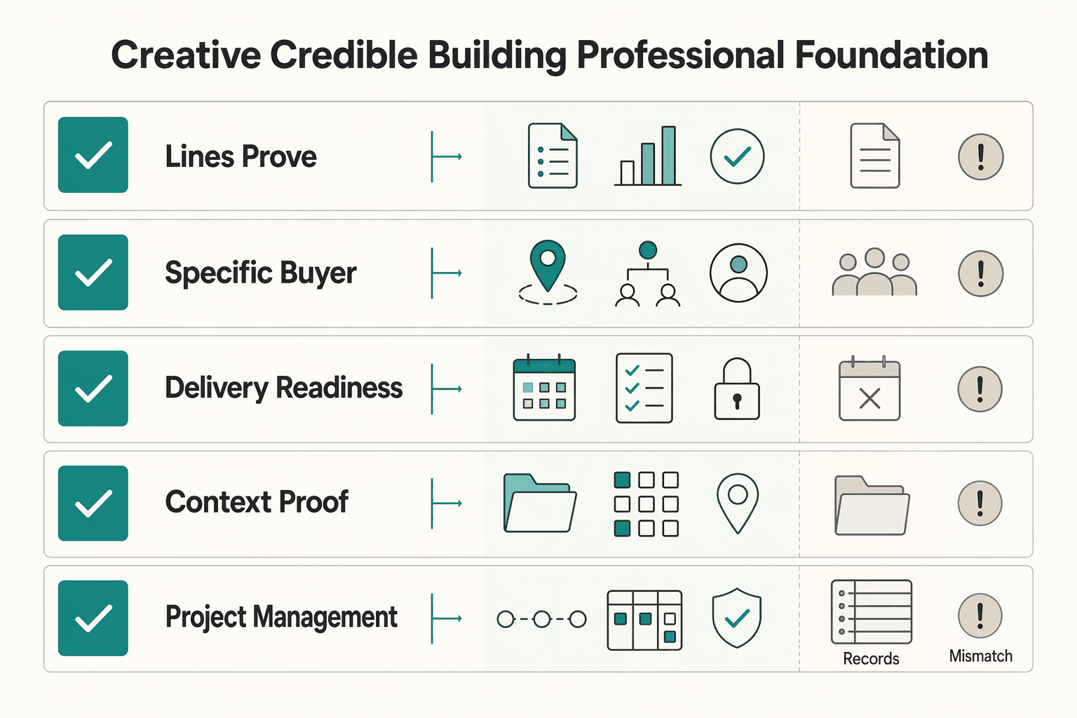 Diagram showing Phase 1: From 'Creative' to 'Credible' - Building Your Professional Foundation for How to Write a Trust Kit for High-Value B2B Clients.