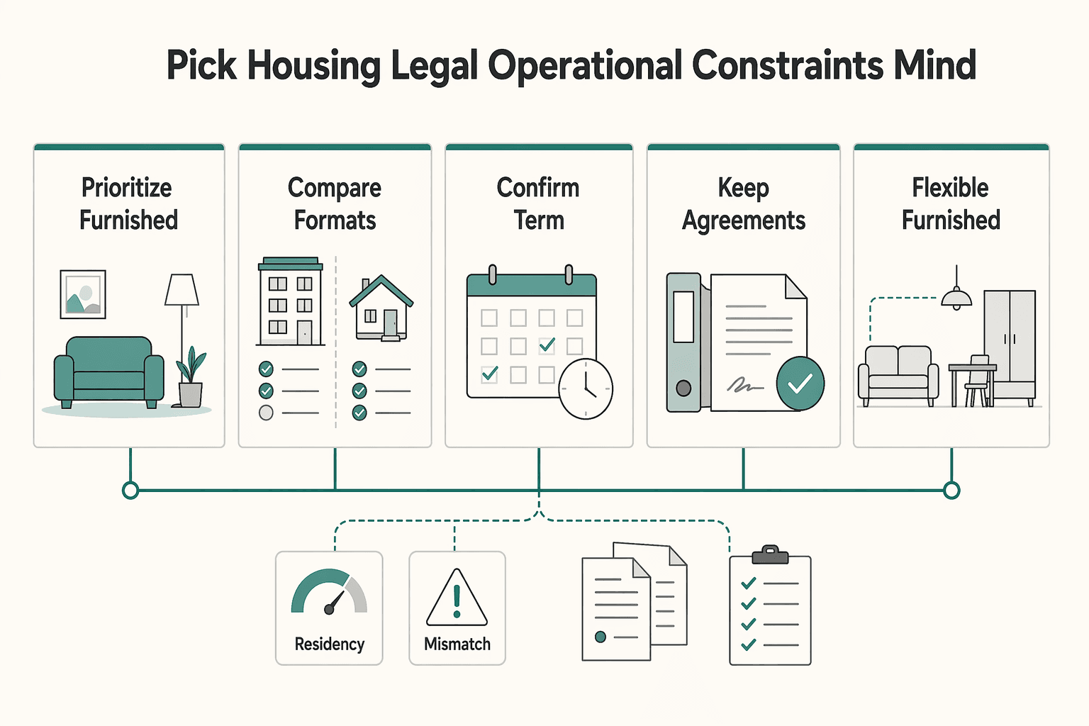 Diagram showing Pick housing with legal and operational constraints in mind for Berlin Digital Nomad Guide for 2026 Relocation Decisions.