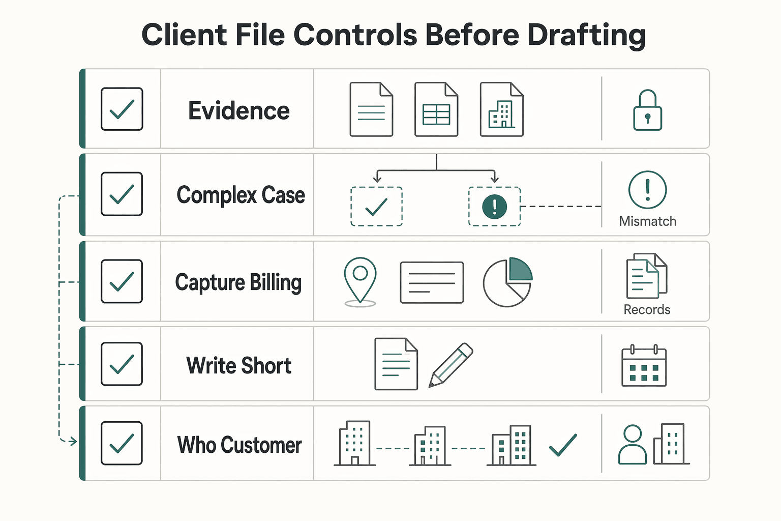 Diagram showing Client File Controls Before Drafting for How a US graphic designer should handle VAT when invoicing multiple EU clients.