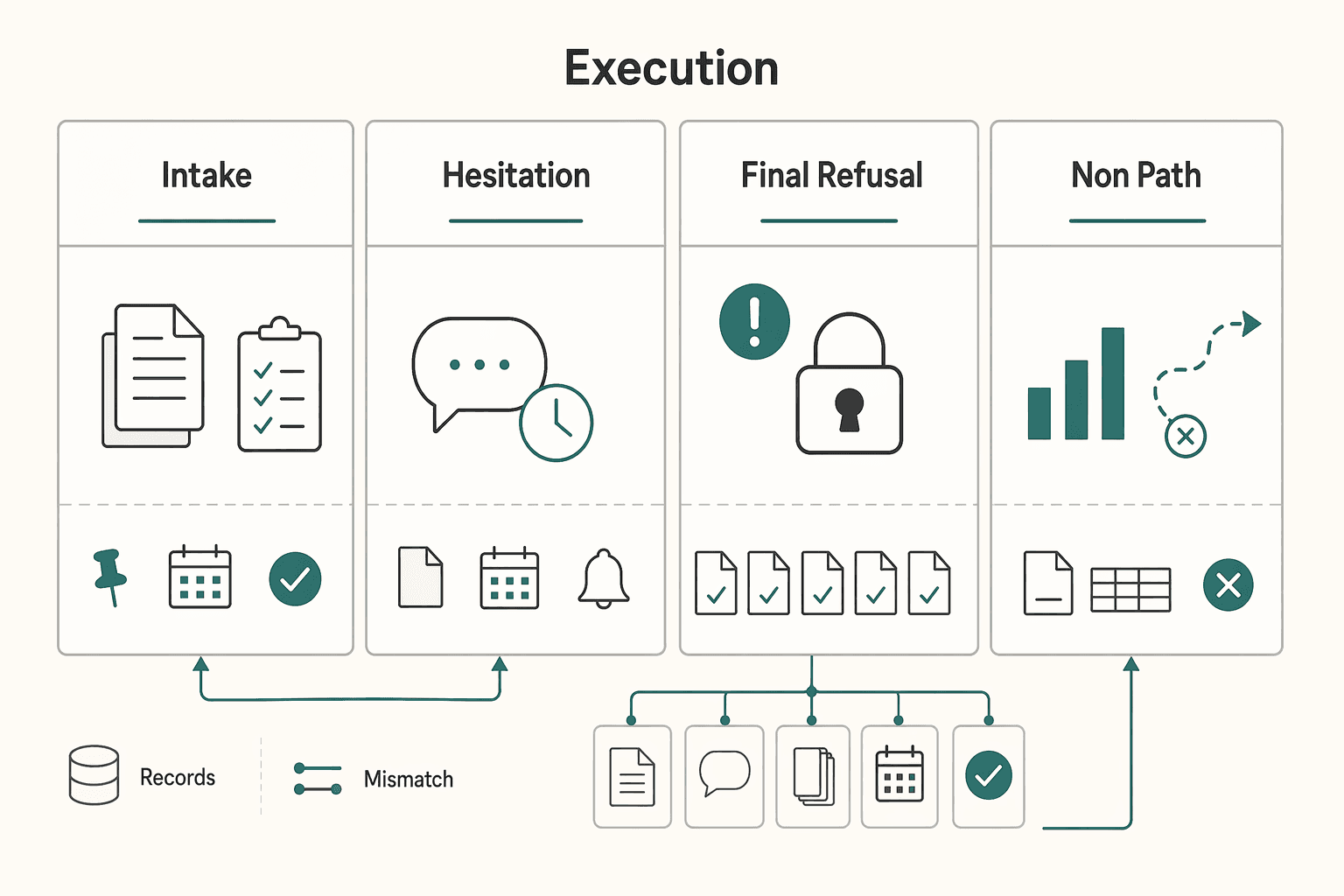 Diagram showing Execution for What to do when a client refuses to sign a W-9 or provide a TIN.