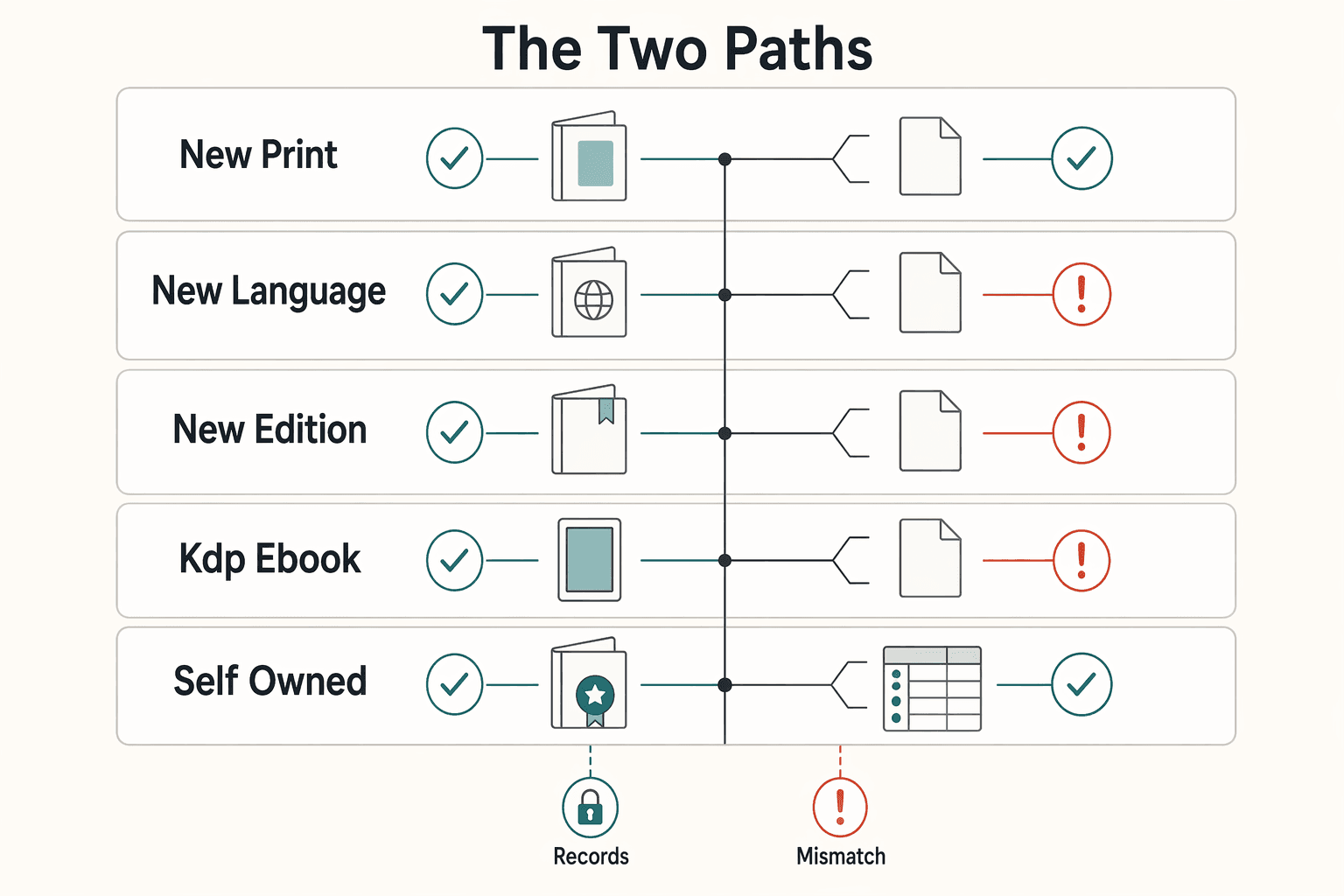 Diagram showing How to Execute Your ISBN Strategy: The Two Paths for How to get an 'ISBN' for your self-published book.