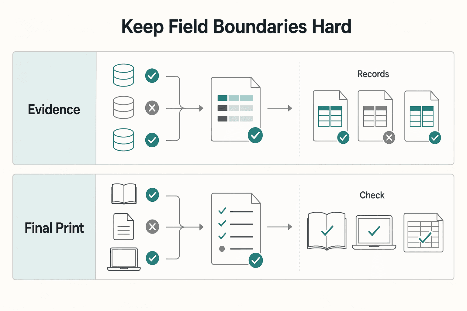 Diagram showing Keep field boundaries hard for Library of Congress Control Number for Self-Published Books.