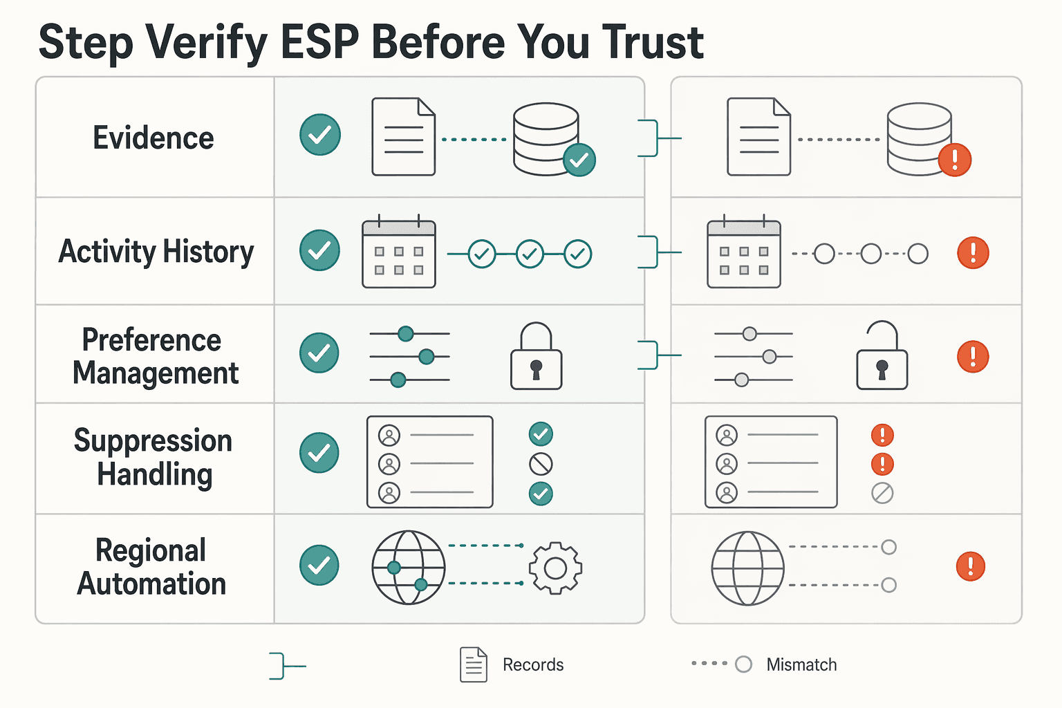 Diagram showing Step 3 Verify your ESP before you trust it for How to Build an Email List as an Author.