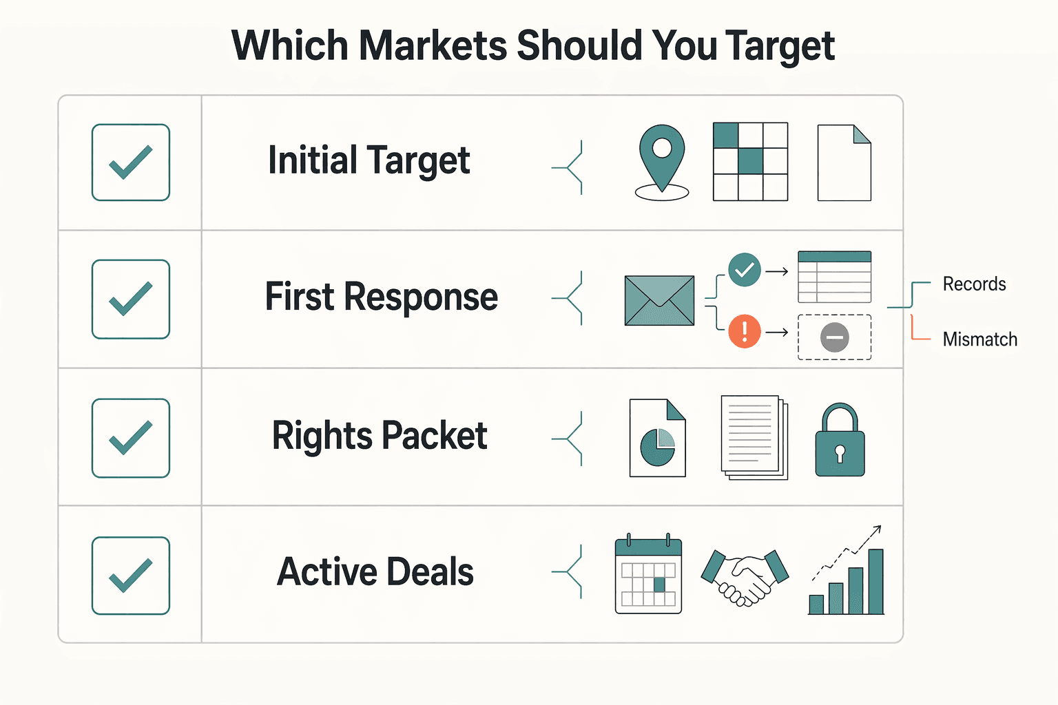 Diagram showing Which markets should you target? for What Are Foreign Rights for a Book?.