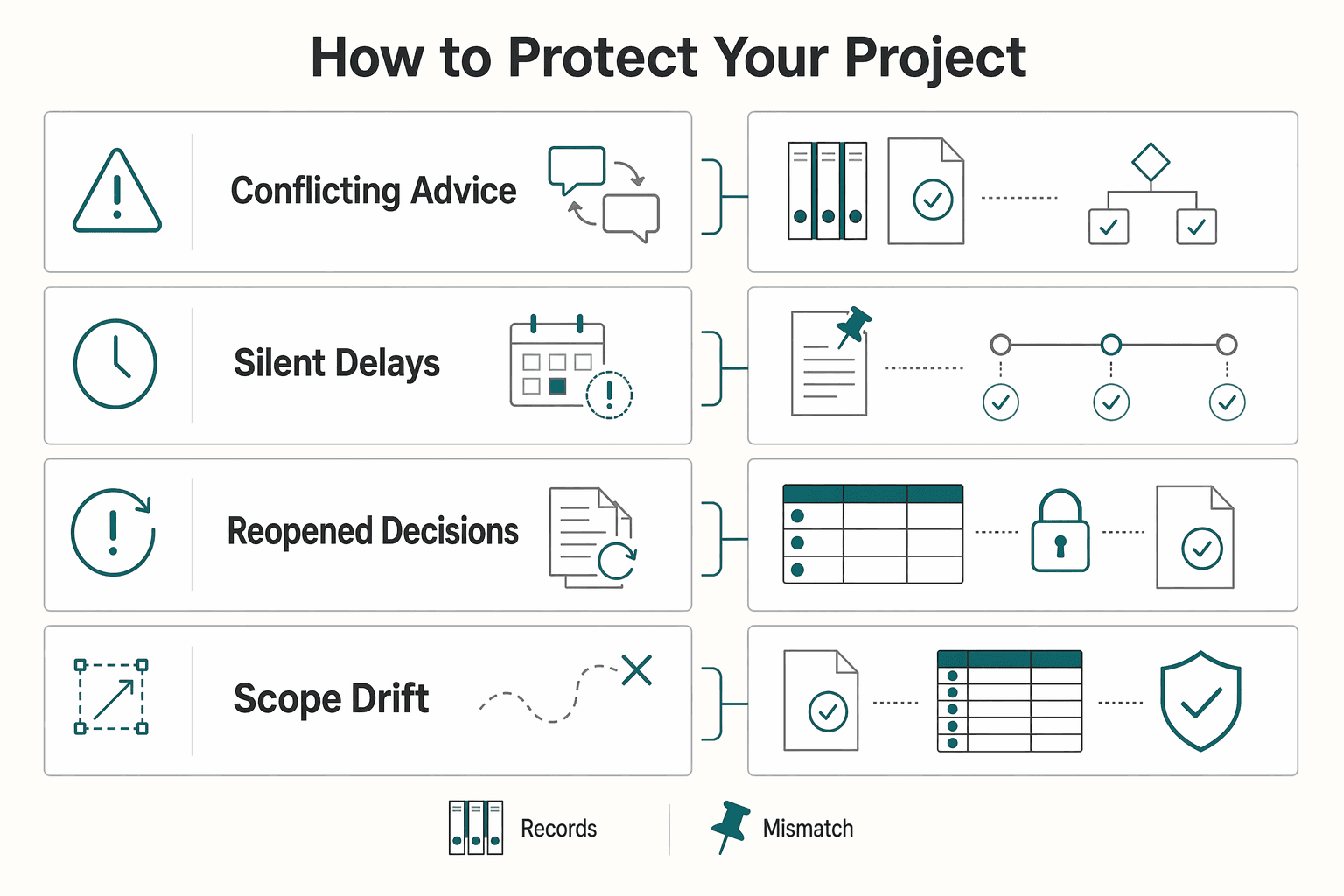 Diagram showing The 'Bulletproof' Protocol: How to Protect Your Project for Peter Principle in Agency Growth: How Consultants Protect Client Delivery.
