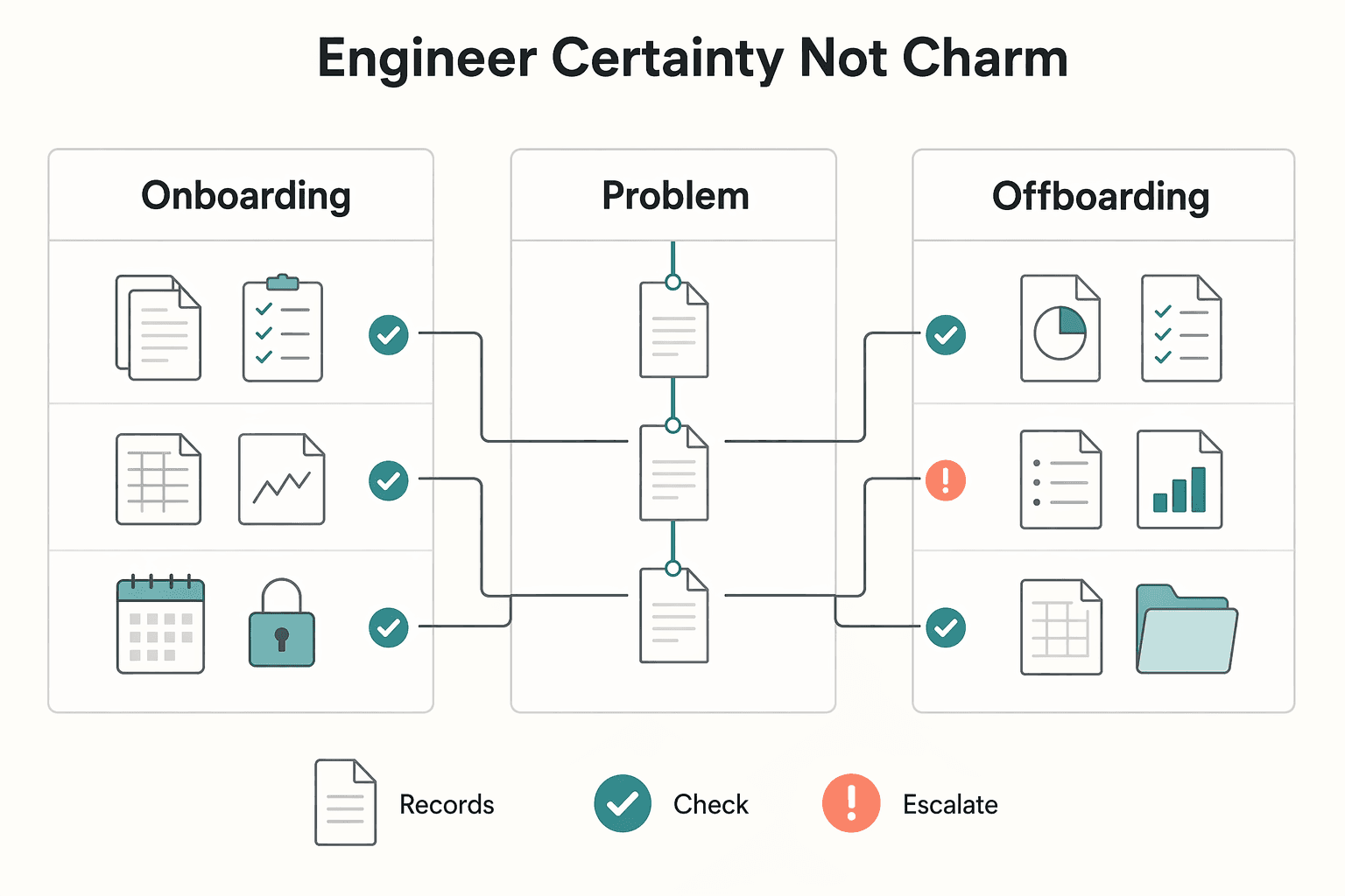 Diagram showing Your New Mandate: Engineer Certainty, Not Charm for Using the Peak-End Rule to Create a Memorable Client Experience.