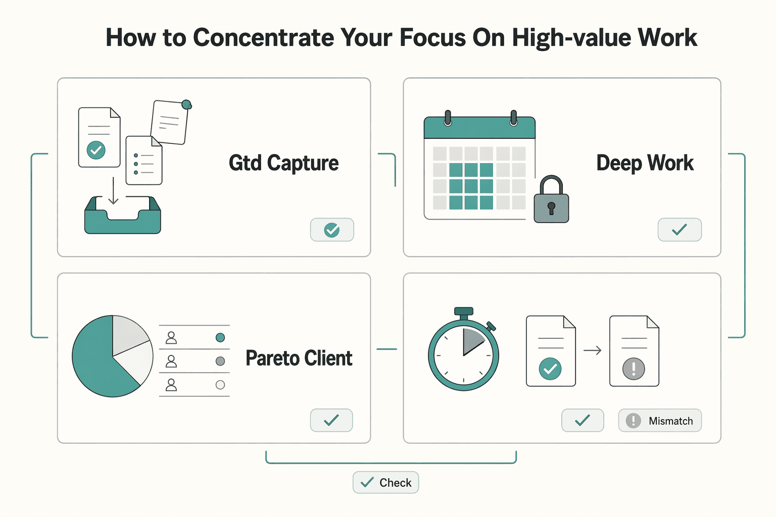 Diagram showing Layer 3: How to Concentrate Your Focus on High-Value Work for Freelancer Productivity Systems That Reduce Admin Drag.