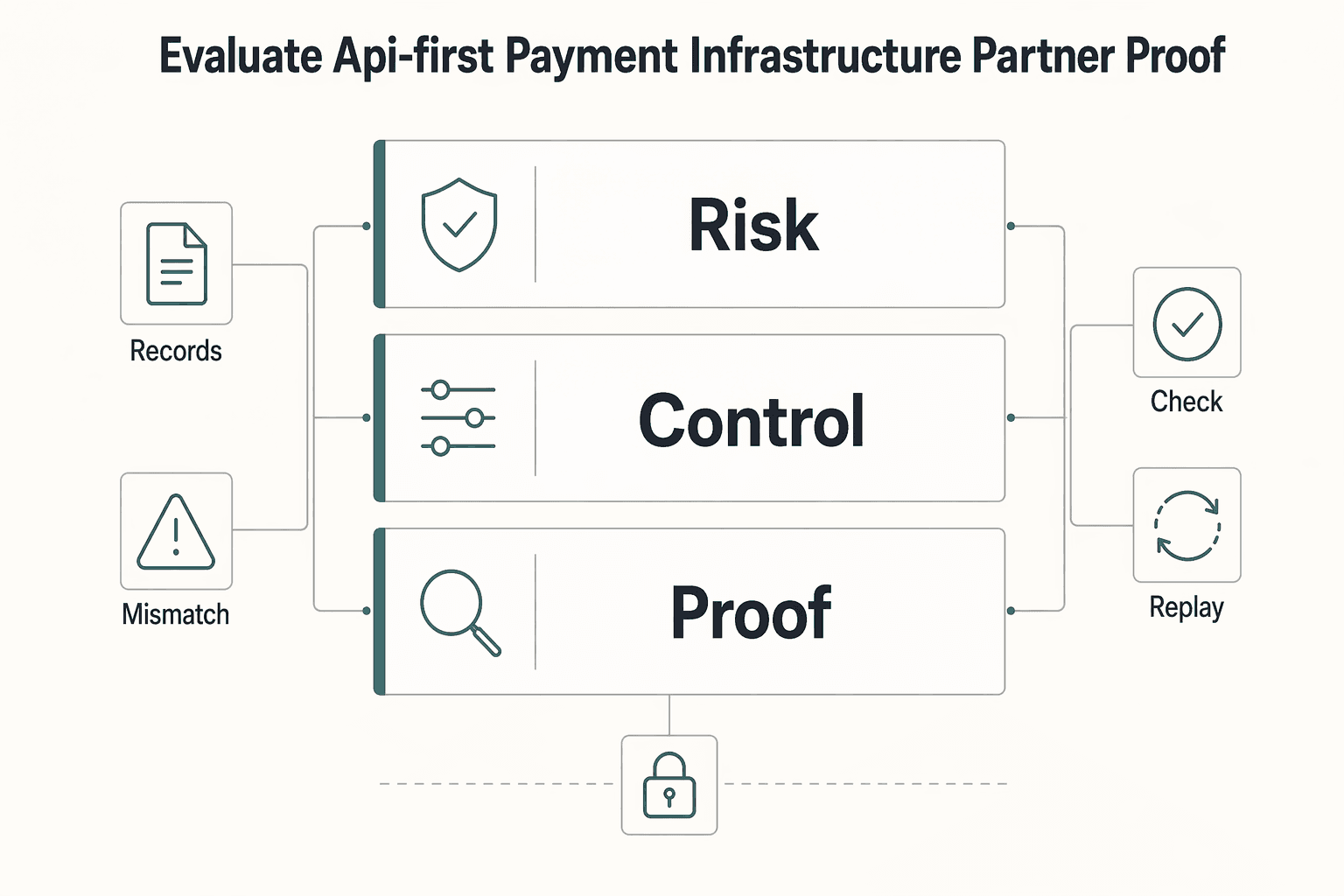 Diagram showing How to evaluate an API-first payment infrastructure partner on proof, not demo polish for Evaluate an API-First Payments Partner for Your Platform.