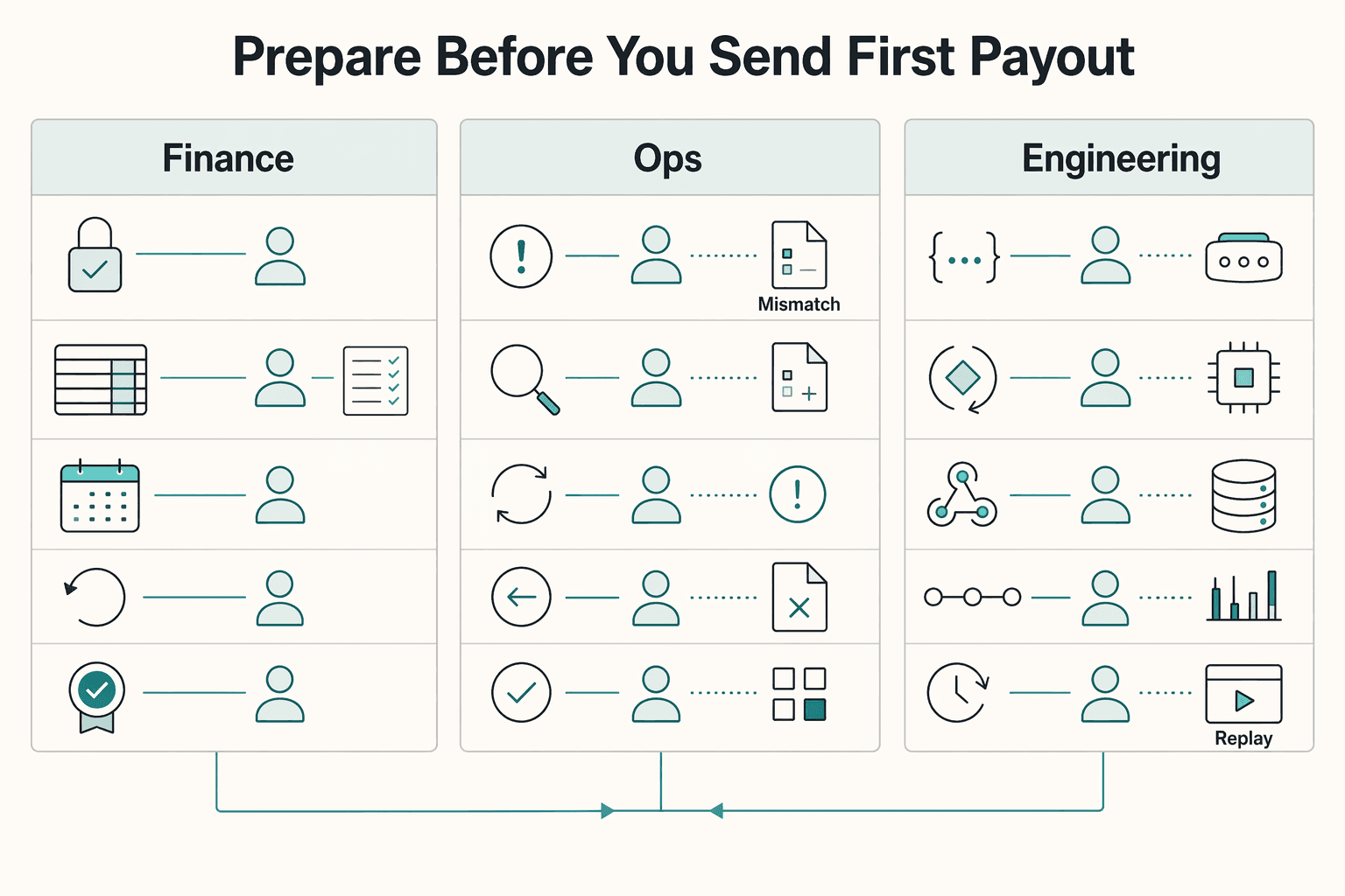 Diagram showing What to prepare before you send the first payout for How to Pay Contractors in Nigeria Using Local Rails for Compliance-Safe Operations.
