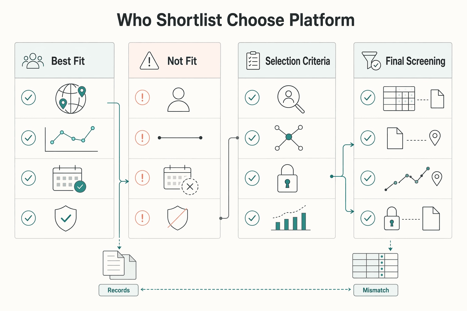 Diagram showing Who this shortlist is for and how to choose a platform for Continuous KYC Monitoring for Payment Platforms Beyond One-Time Checks.