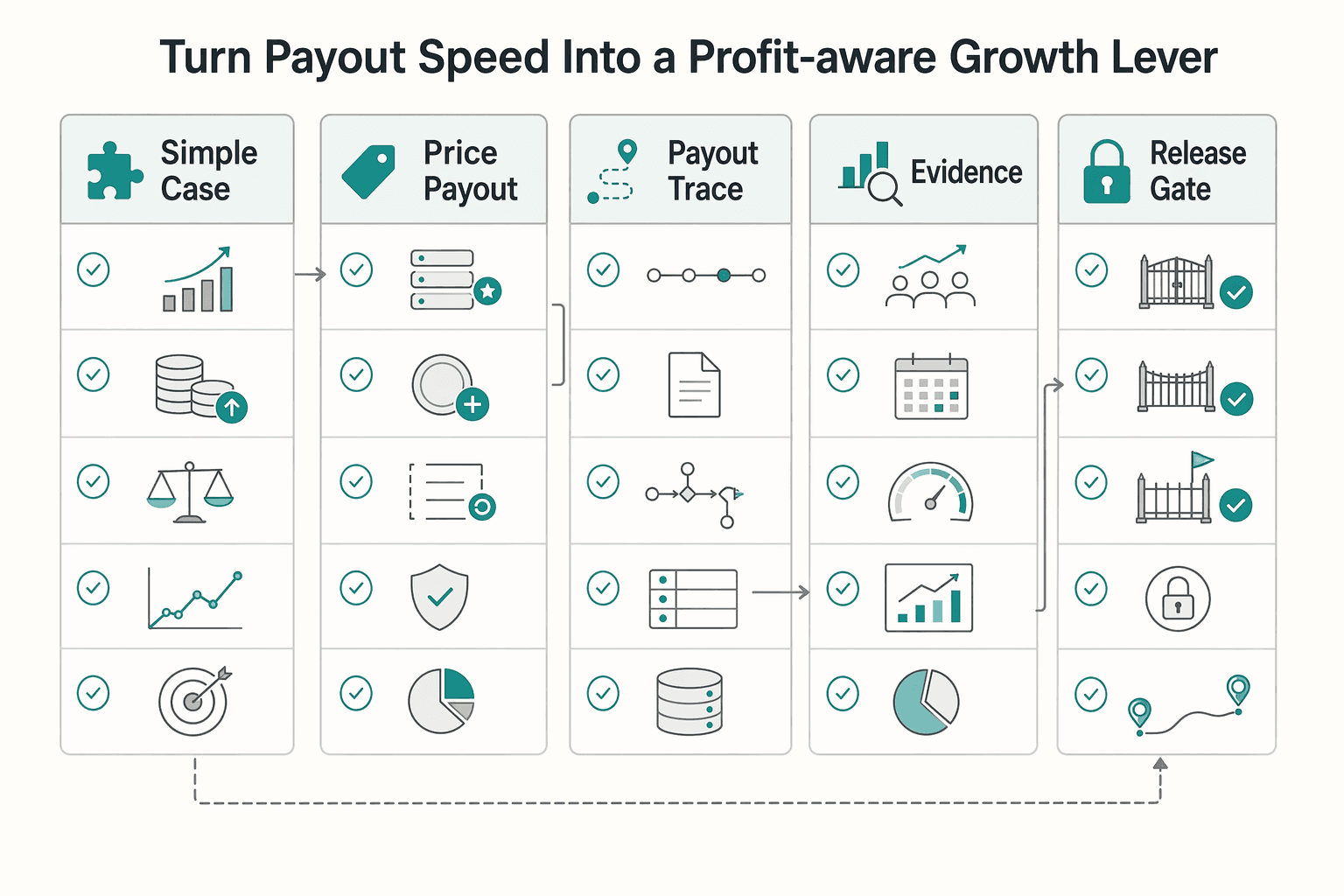 Diagram showing Turn payout speed into a profit-aware growth lever for How to Use Payout Speed as a Competitive Advantage to Attract Top Contractors.