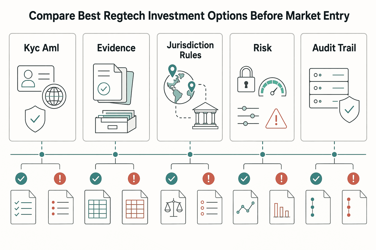Diagram showing Compare the best RegTech investment options before market entry for Why RegTech Creates a Compliance Moat for Gig Platforms.