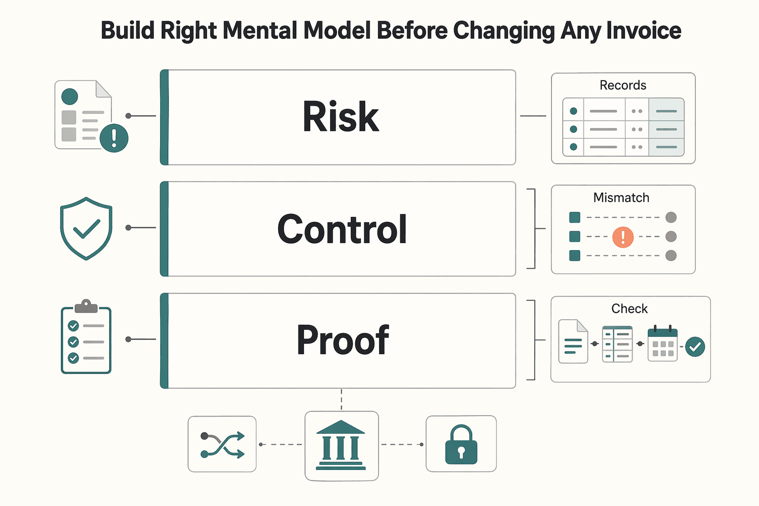 Diagram showing Build the right mental model before changing any invoice template for Invoice Customization Branding Guide for Reconciliation-Ready Templates.