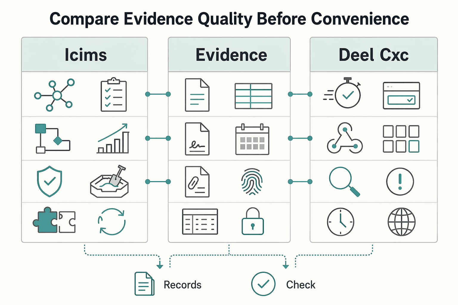 Diagram showing Compare evidence quality before convenience for Reduce Contractor Onboarding Drop-Off Before First Payout.