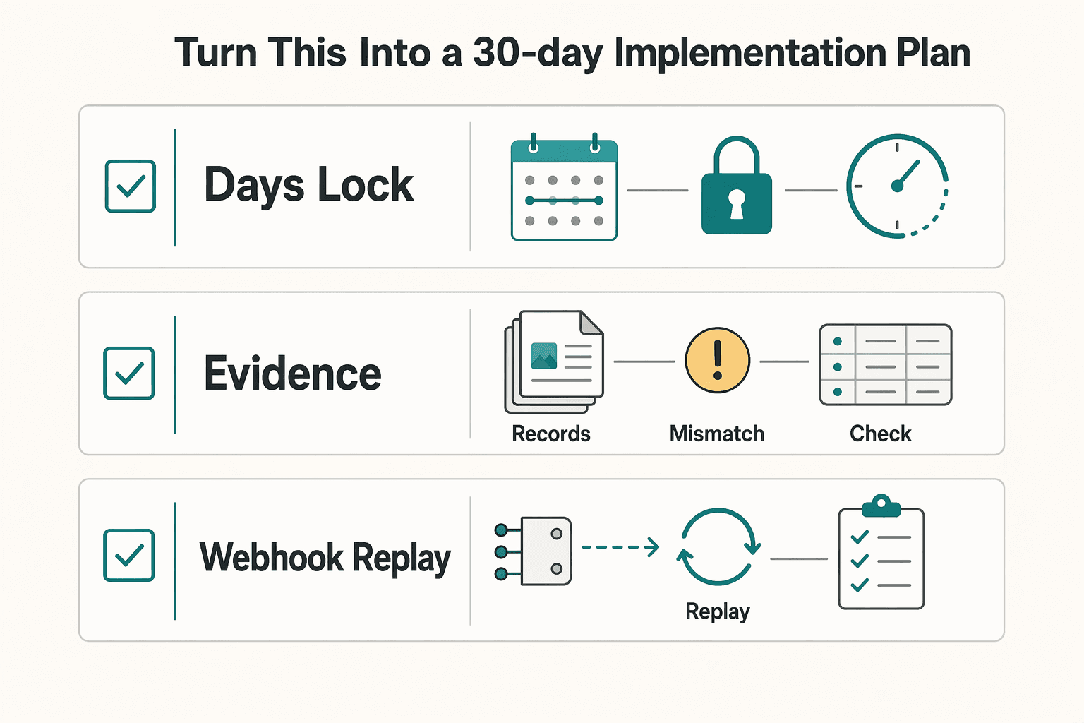 Diagram showing Turn this into a 30-day implementation plan for Resolving Payment Disputes and Chargebacks for Freelancer Platforms.