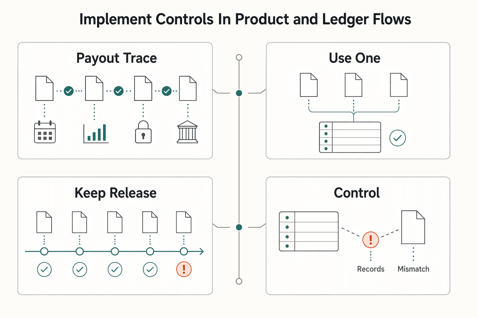 Diagram showing Implement controls in product and ledger flows for Days Payable Outstanding (DPO) for Marketplaces: How to Optimize Working Capital Without Hurting Sellers.