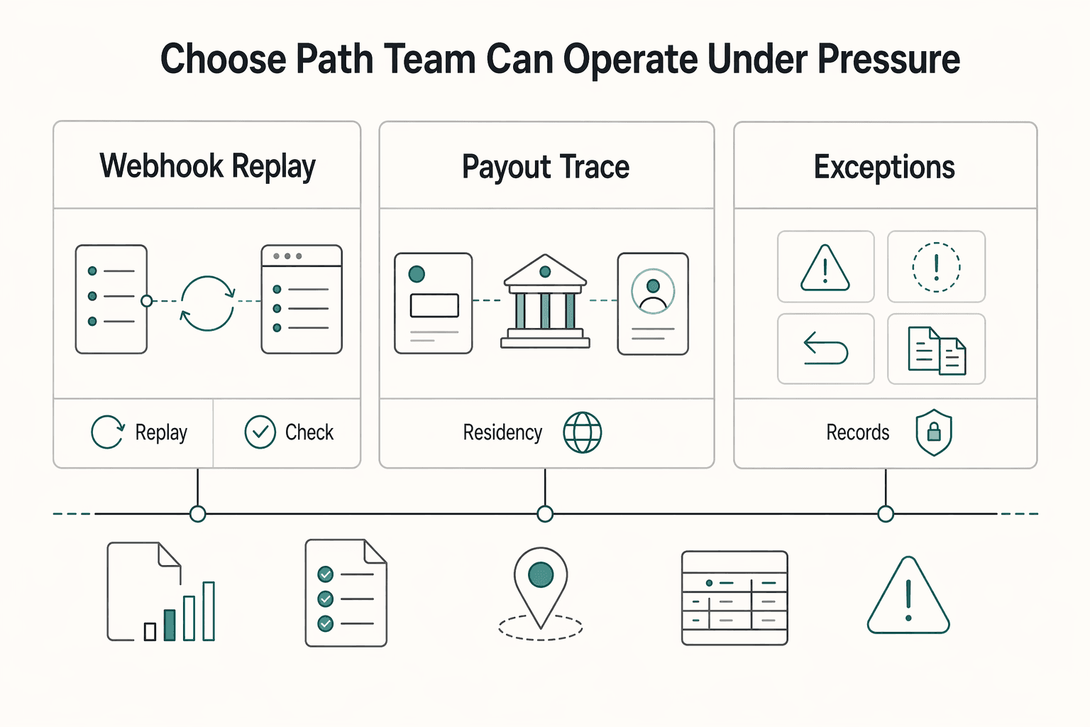 Diagram showing Choose a path your team can operate under pressure for What Is Bank Remittance? How Platforms Send Payment Advice to Contractors.