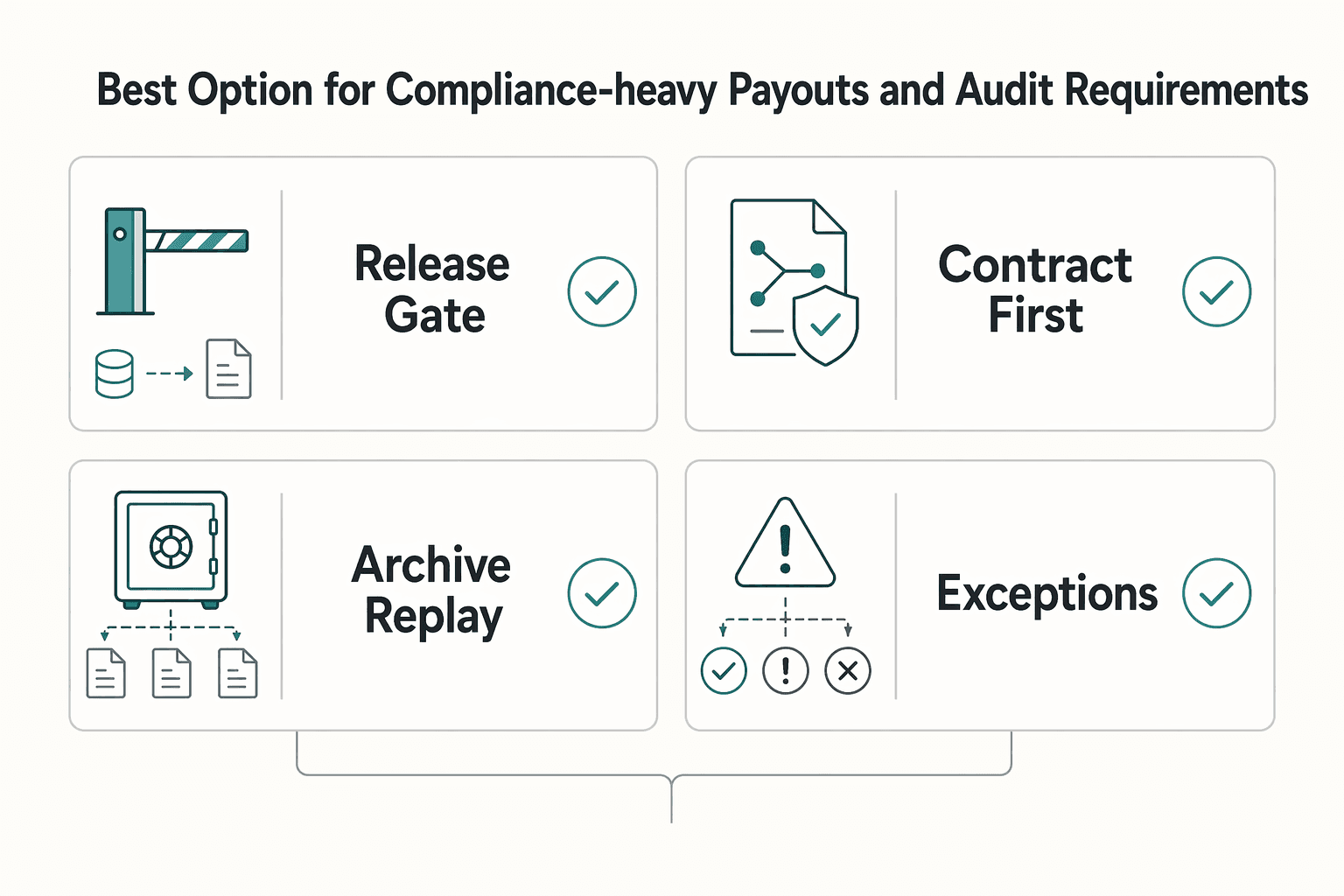 Diagram showing Best option for compliance-heavy payouts and audit requirements for Upgrading Webhook Delivery with Event-Driven Architecture for Zero-Missed Payout Events.