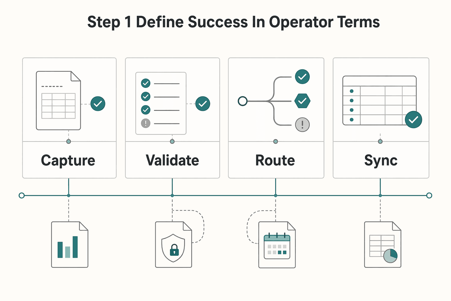 Diagram showing Step 1 Define success in operator terms for How Platform Teams Automate Reimbursements With Enforceable Policy Controls.