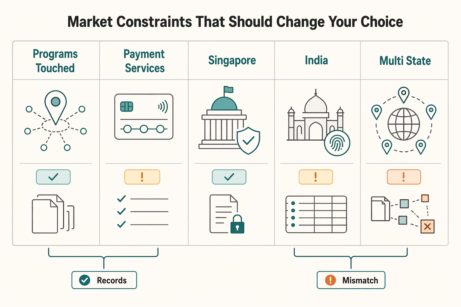 Diagram showing Market constraints that should change your choice for Horizontal vs Vertical Integration for Payment Platforms to Protect Margin.