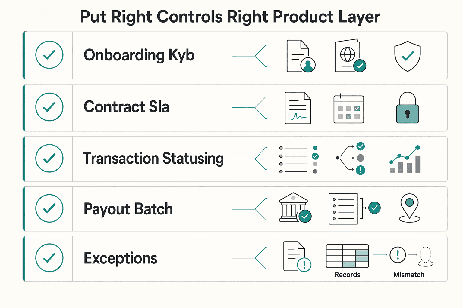 Diagram showing Put the right controls in the right product layer for How Marketplaces Build Vendor Trust Through Supplier Relationship Management.