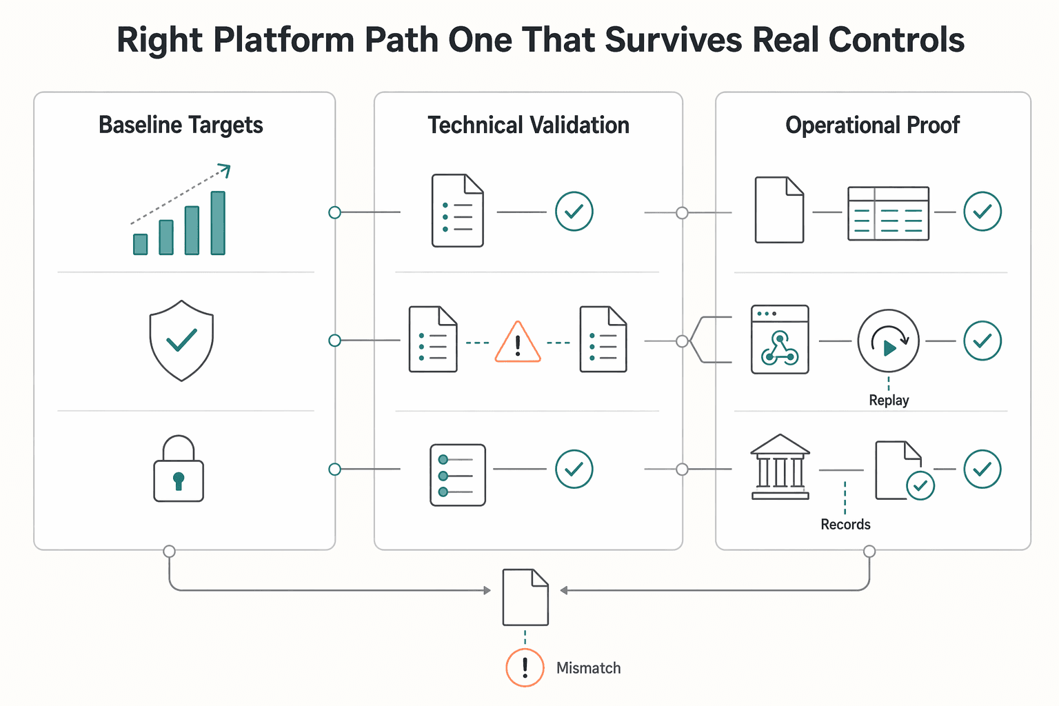Diagram showing The right platform path is the one that survives real controls and real volume for How Platform Teams Scale AP Volume Without Adding Headcount.