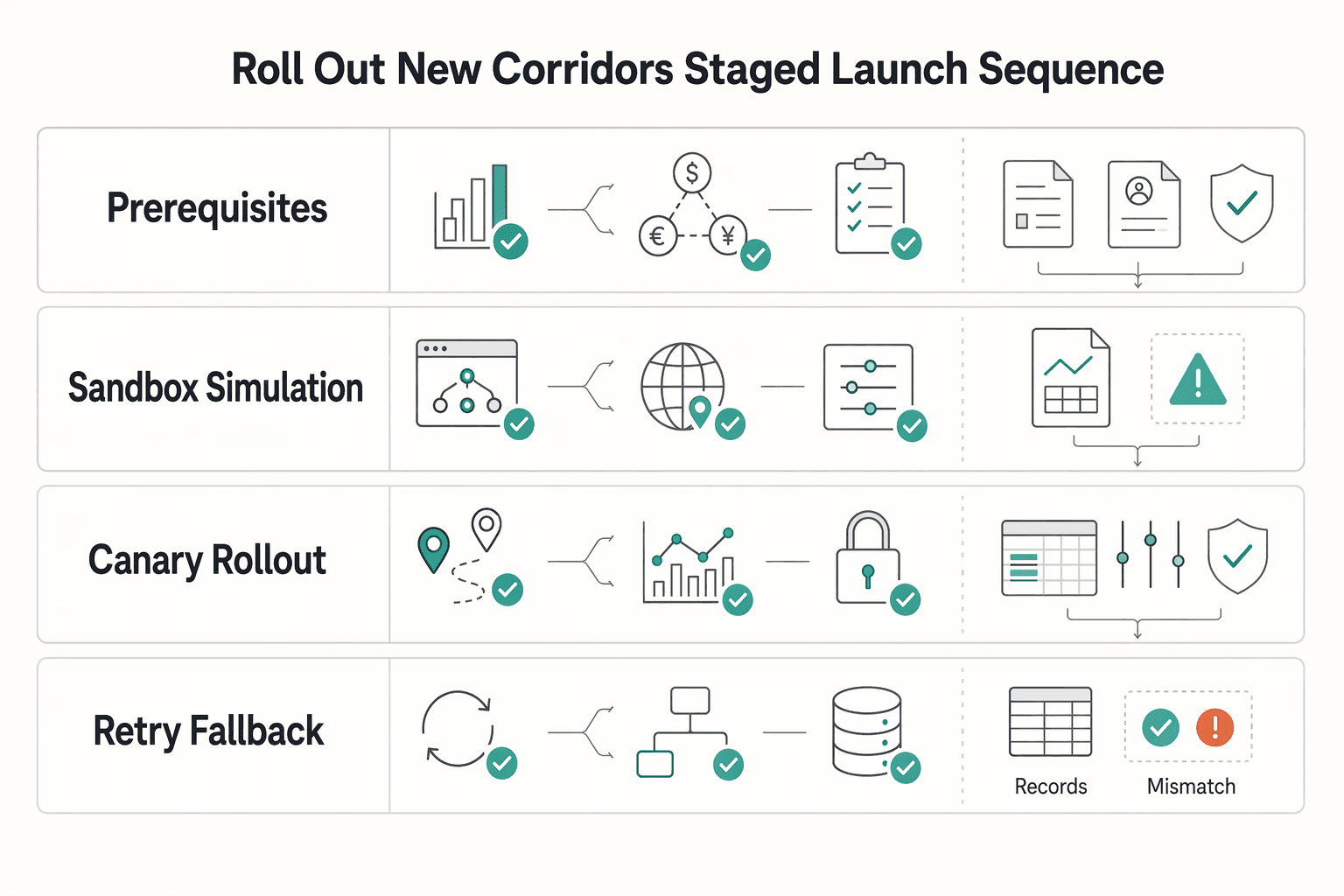 Diagram showing Roll out new corridors with a staged launch sequence for How Platforms Are Reshaping Foreign Exchange in 2026.