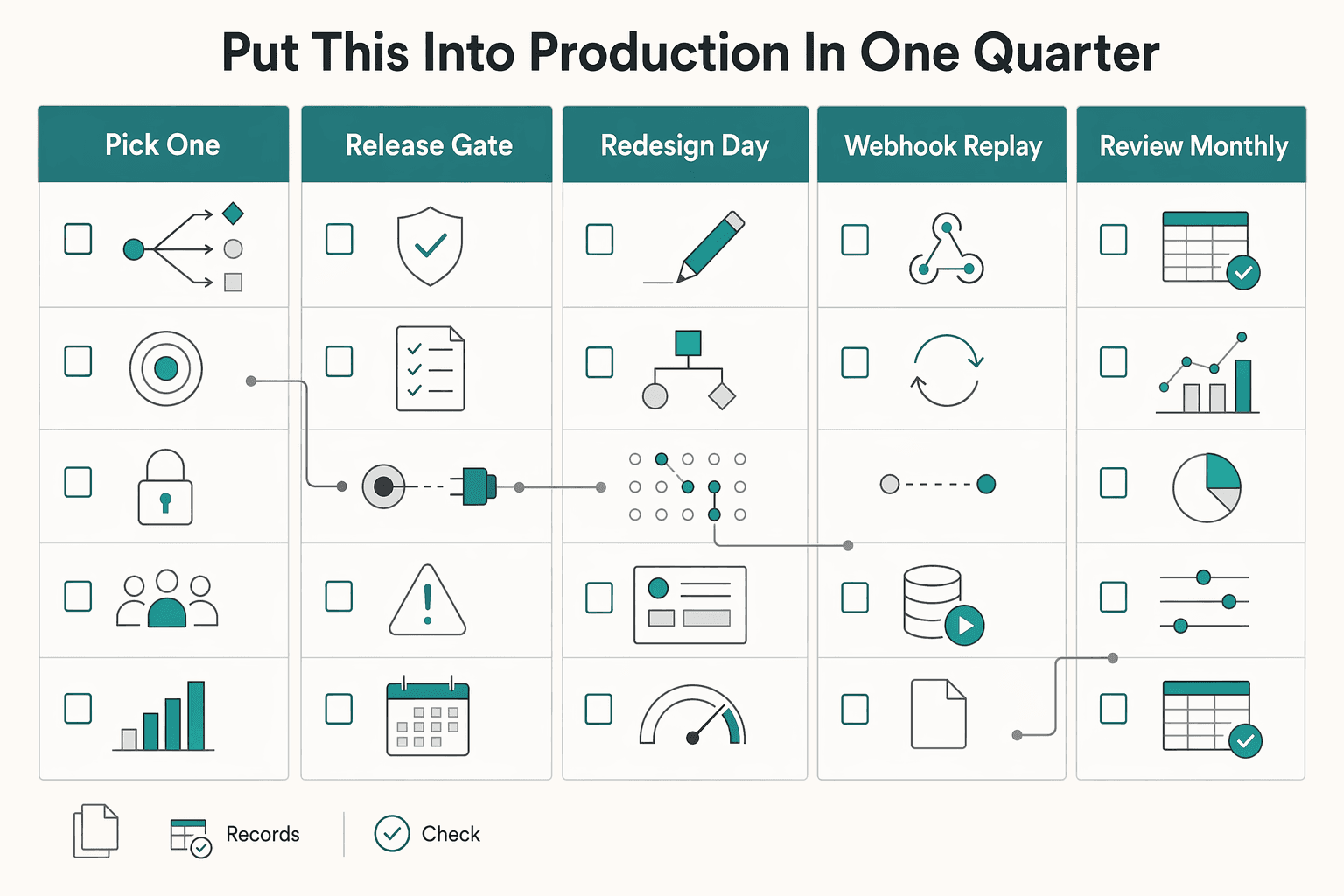 Diagram showing Put this into production in one quarter for How B2B Platform Operators Design Free Trials That Convert Profitably.