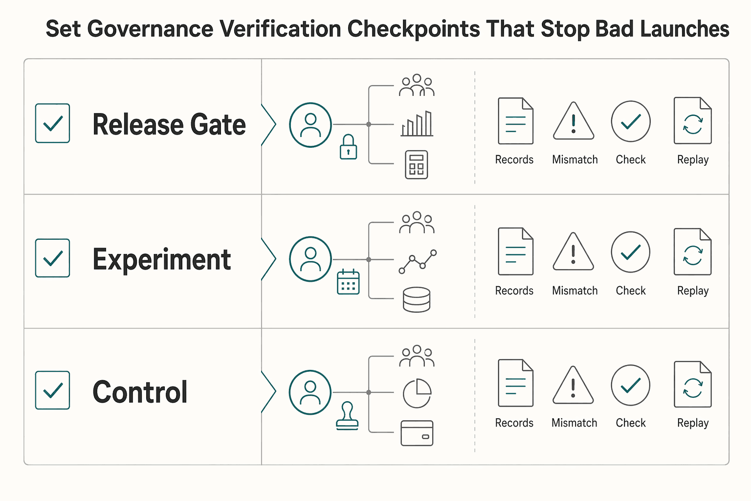 Diagram showing Set governance and verification checkpoints that stop bad launches for Media Subscription Billing Decisions for Paywalls, Metering, and Bundling.