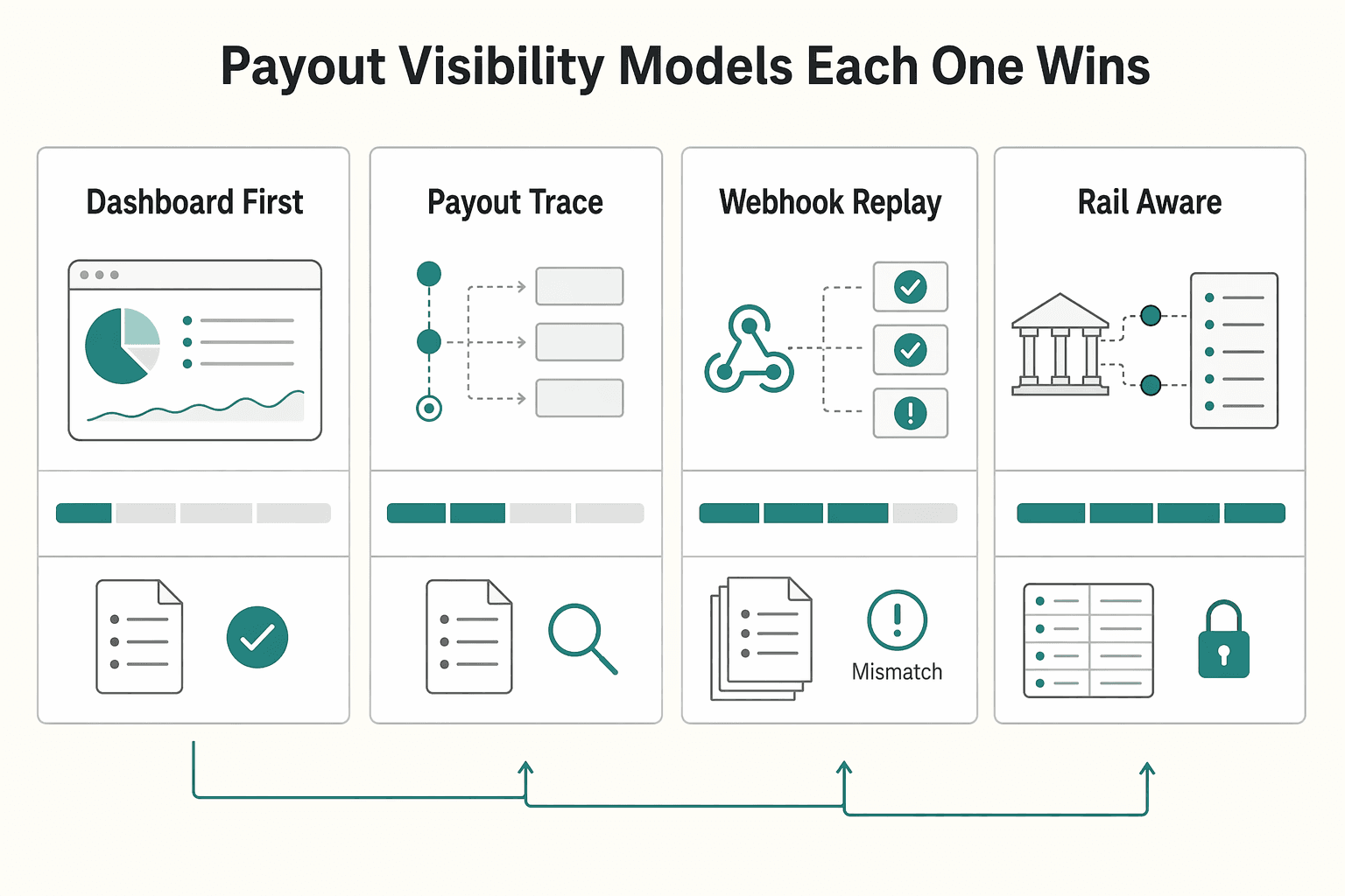 Diagram showing The 5 payout visibility models and when each one wins for Real-Time Payout Tracking for Platforms That Reduces Support Load.