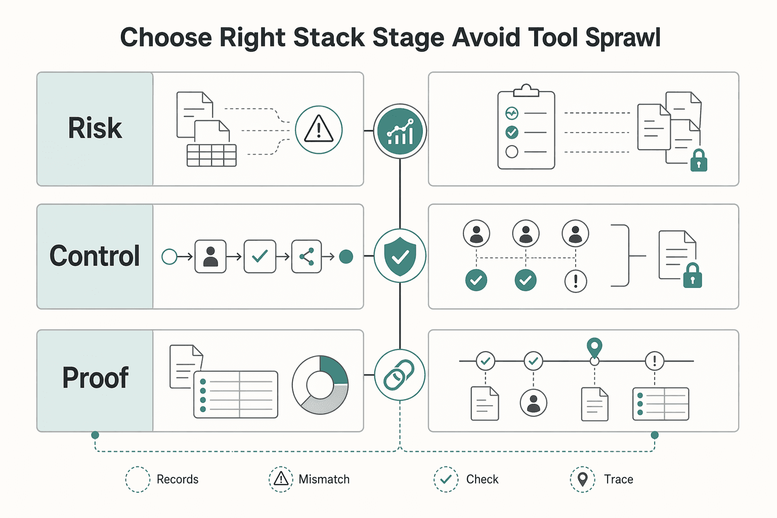 Diagram showing How to choose the right stack for your stage and avoid tool sprawl for Procurement Technology Stack for Platform Operators at Each Growth Stage.