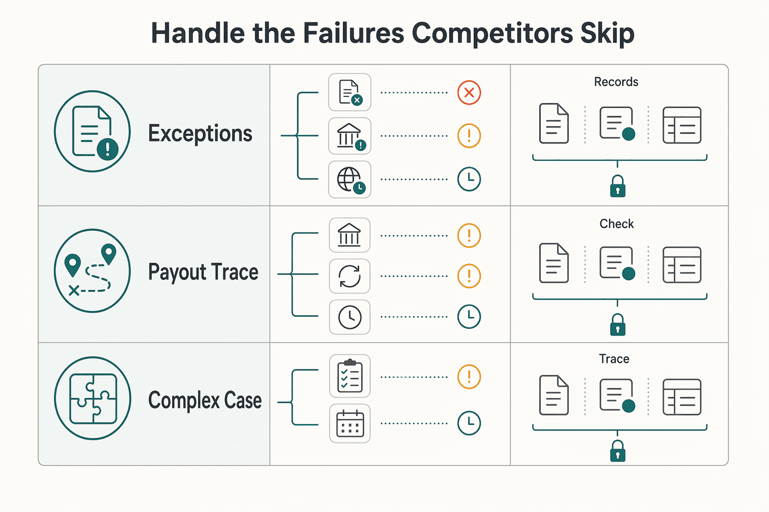 Diagram showing Handle the failures competitors skip for Pay Contractors in Mexico: SPEI, CoDi, SAT, and CFDI Decisions for Platforms.