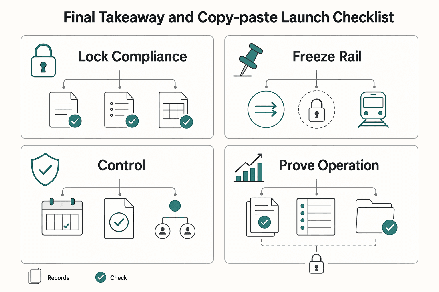 Diagram showing Final takeaway and copy-paste launch checklist for Pay Contractors in the Philippines with InstaPay PESONet and BIR Clarity.
