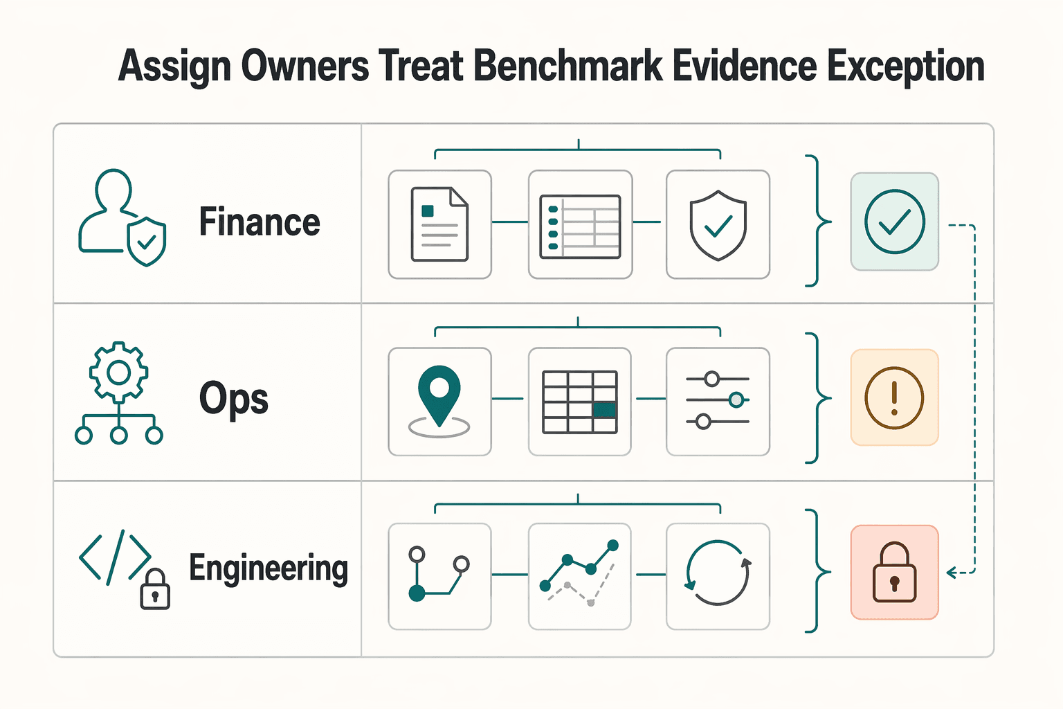 Diagram showing Assign owners and treat no benchmark evidence as an exception for How Currency Conversion Spreads Affect Platform Margins.