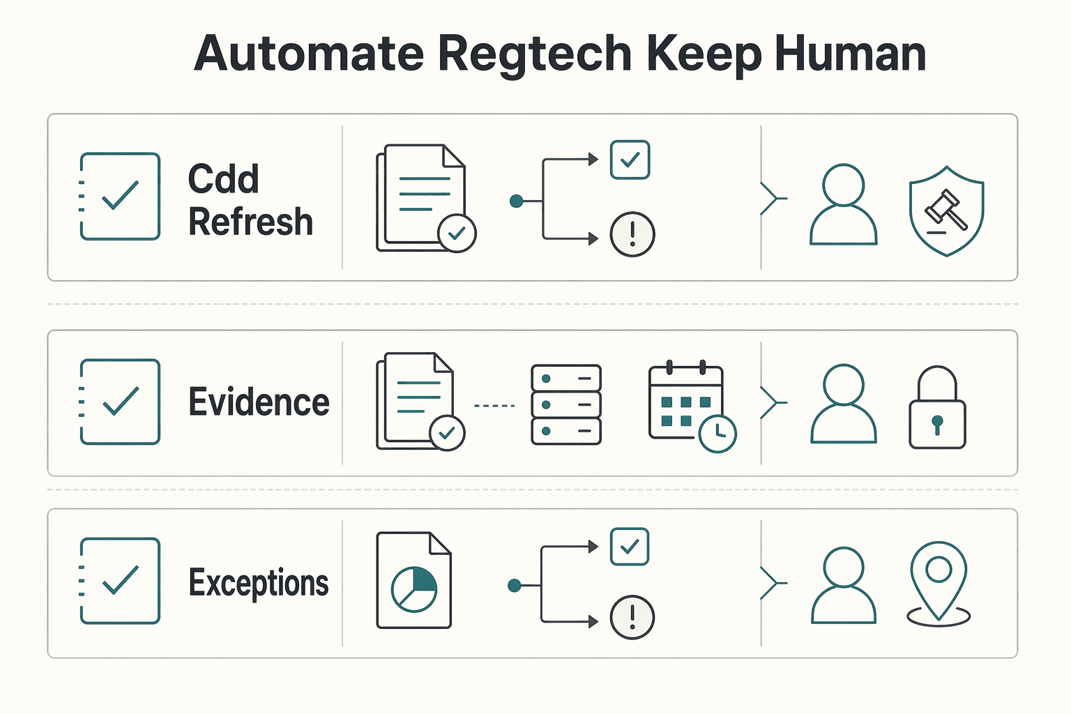 Diagram showing What to automate with RegTech and what to keep human for How Payment Platforms Should Structure MLRO Authority and Escalation.