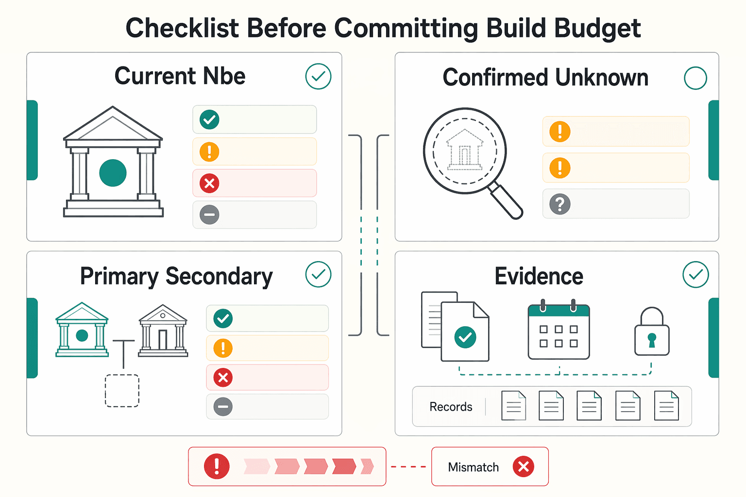 Diagram showing Your go no go checklist before committing build budget for Pay Contractors in Ethiopia with Telebirr and NBE FX Checks.