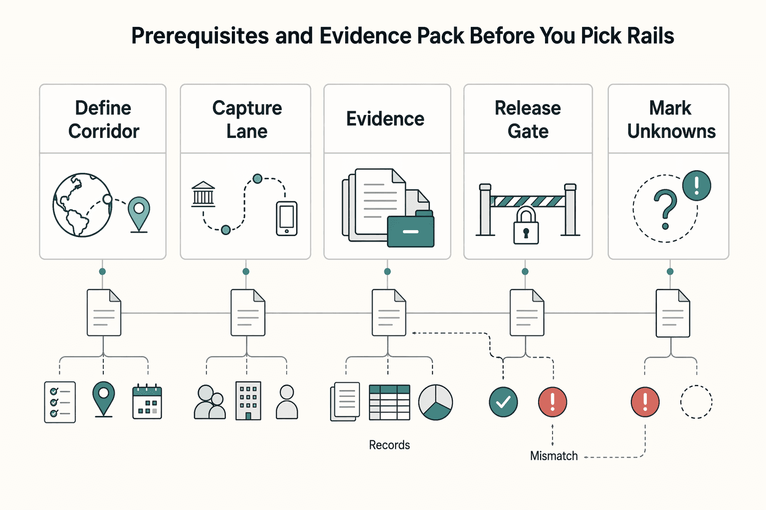 Diagram showing Prerequisites and evidence pack before you pick rails for How to Pay Contractors in Tanzania with M-Pesa and BoT FX Boundaries.