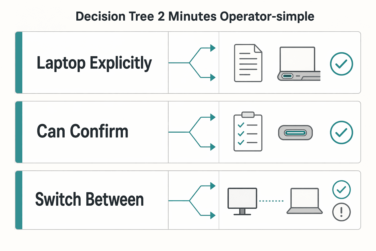 Diagram showing Decision tree (2 minutes, operator-simple) for The Best Portable Monitors for Digital Nomads.