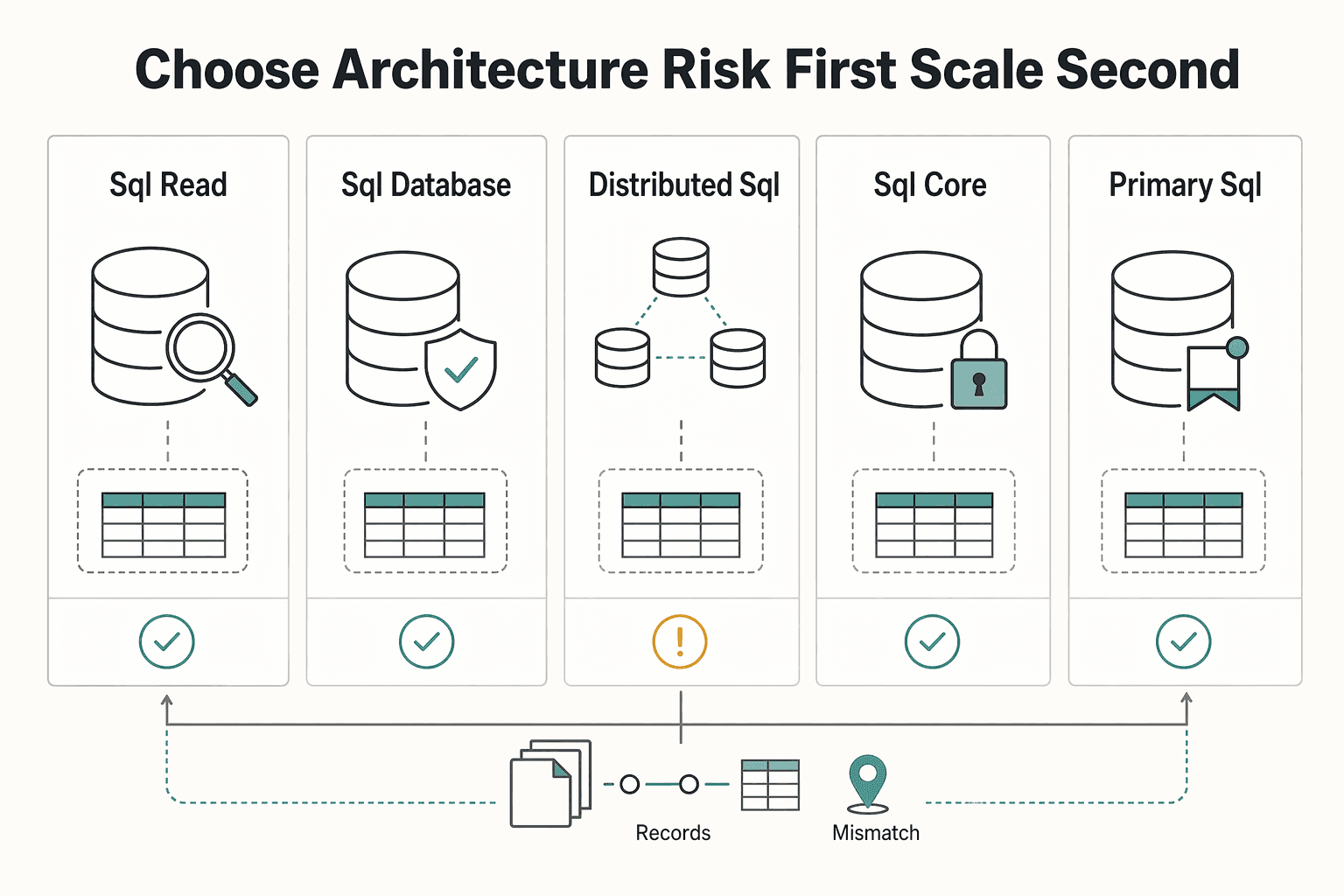 Diagram showing Choose the architecture by risk first and scale second for Database Architecture for Payment Platforms: ACID, Sharding, and Read Replicas.