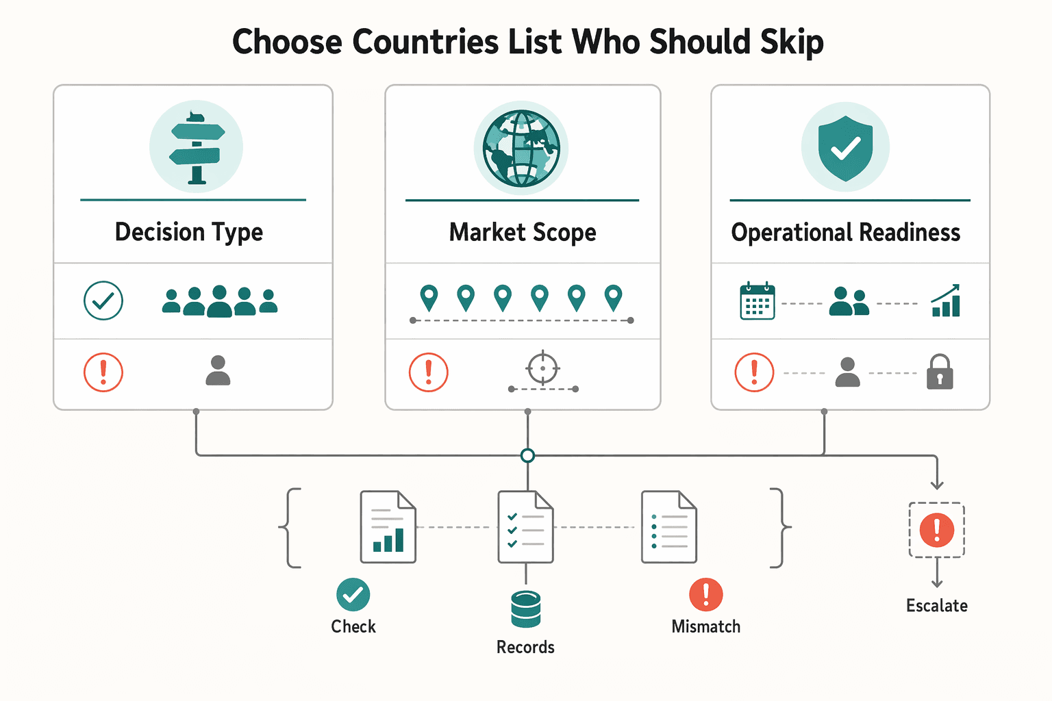 Diagram showing How to choose countries for this list and who should skip it for Virtual Assistant Rates by Country for Platform Sourcing Decisions.