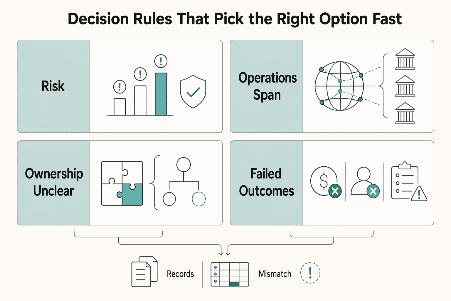 Diagram showing Decision rules that pick the right option fast for What Is KYC? Know Your Customer Requirements for Payment Platforms.