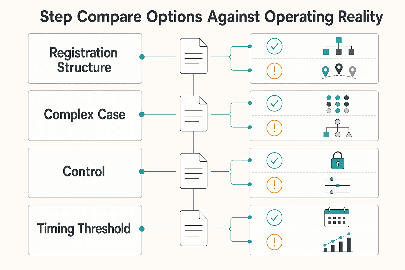 Diagram showing Step 1. Compare your options against EU operating reality for How a Fintech Platform Rolled Out DAC7 Compliance Across EU Markets.