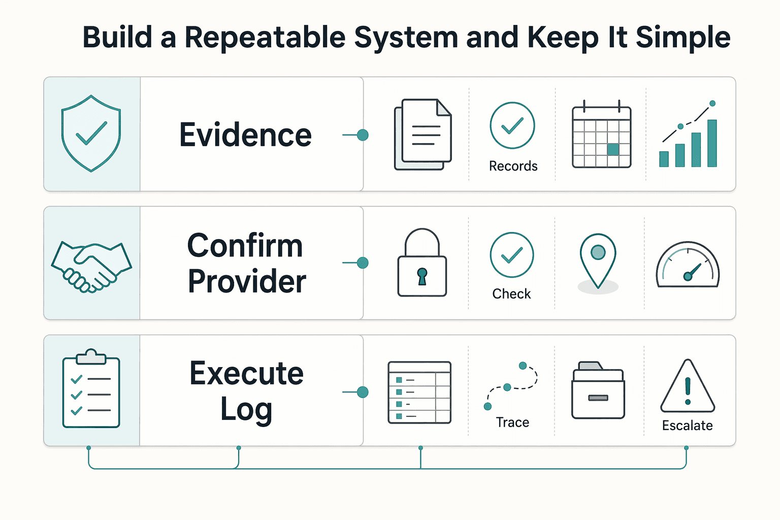 Diagram showing Build a repeatable system and keep it simple for Currency Hedging for Freelancers Without Guessing the Market.