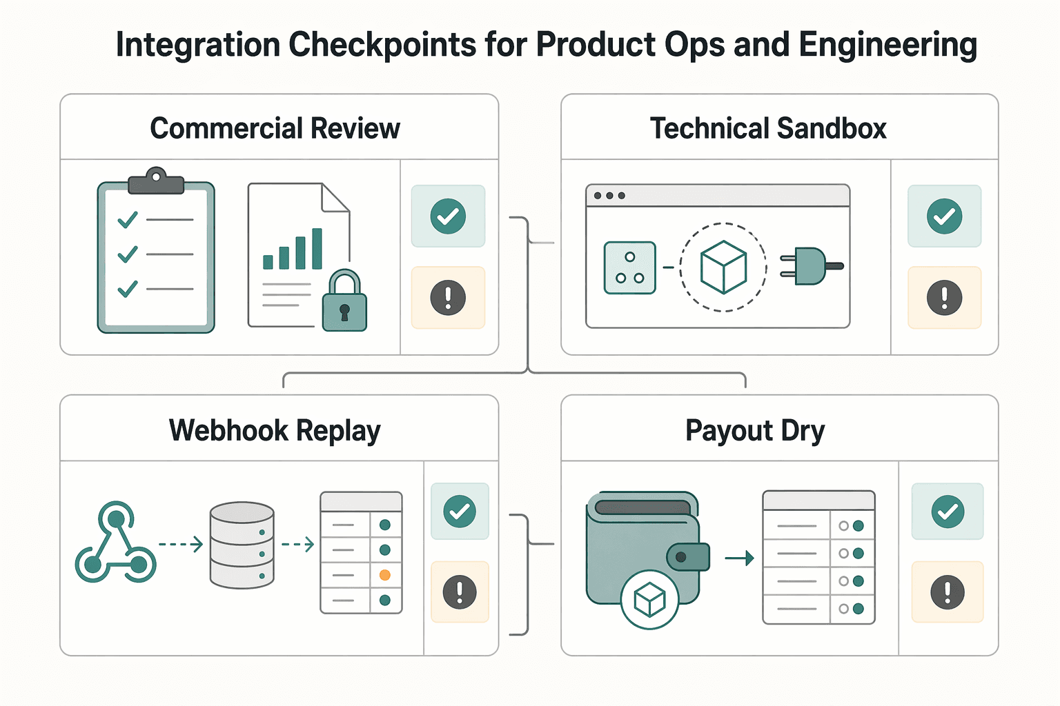 Diagram showing Integration checkpoints for product, ops, and engineering for 10 Best Web3 Ad Networks for Publishers in 2026.