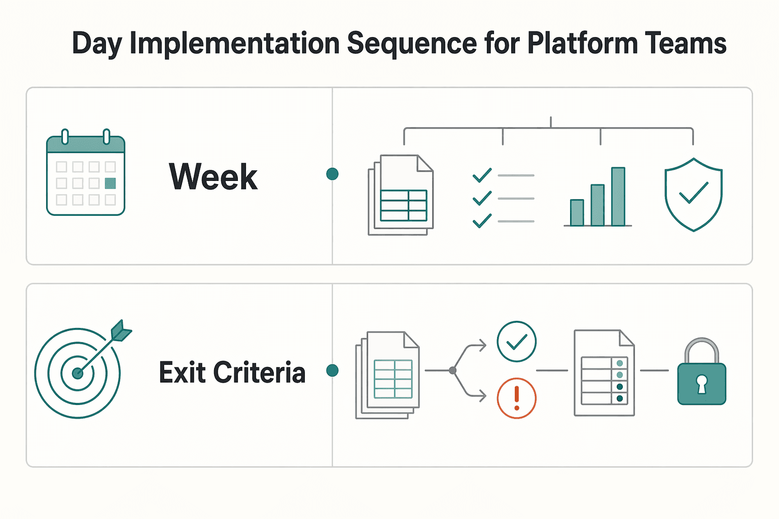 Diagram showing 30 day implementation sequence for platform teams for Dunning Management Best Practices for Platform Billing Teams.